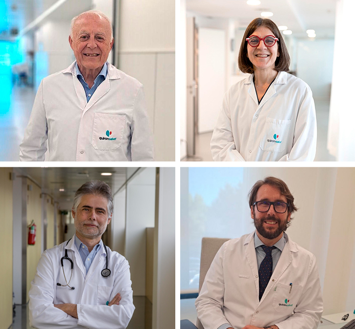 De izquierda a derecha: Dr. Moisés Diago, Dra. Carmen Aba Garrote, Dr. Fernando Cereto y Dr. Joaquín Rodríguez.